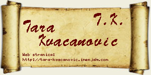 Tara Kvačanović vizit kartica